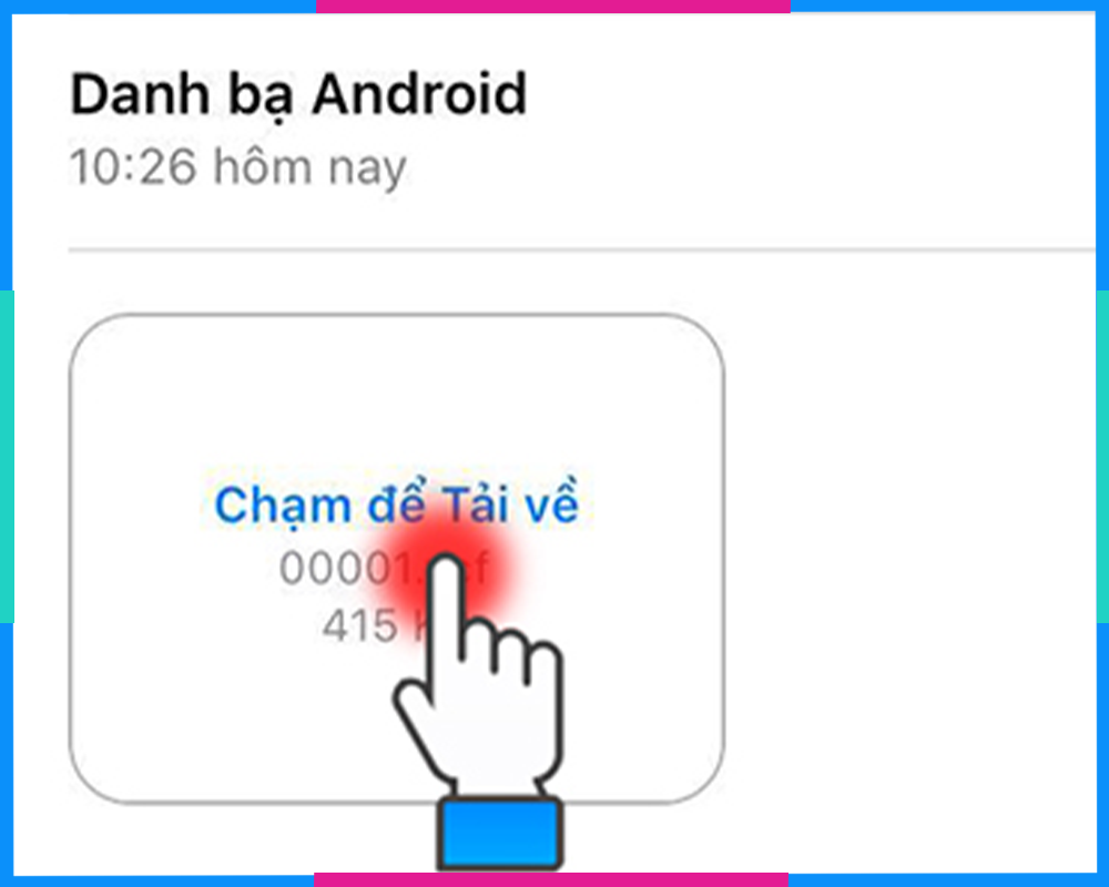 chuyển danh bạ từ android sang iphone vcard B12